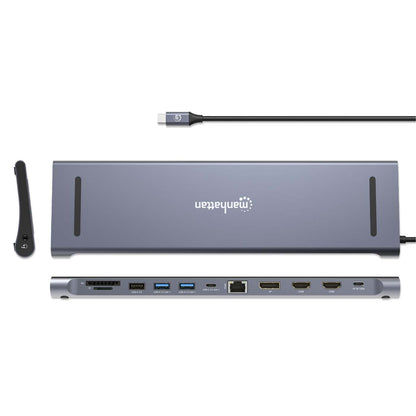 USB-C PD 12-in-1 Triple Monitor 4K Docking Station / Multiport Hub Image 6