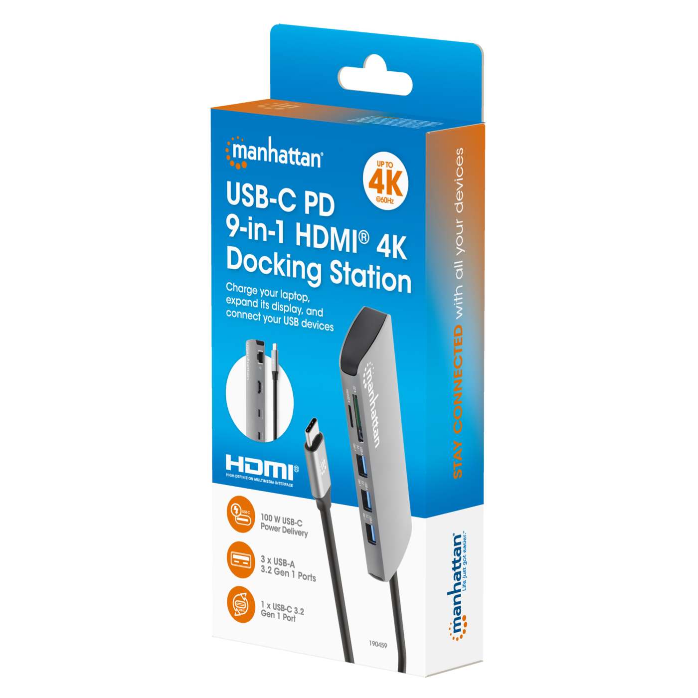 USB-C PD 9-in-1 HDMI 4K Docking Station / Multiport Hub Packaging Image 2